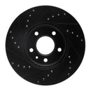 R1 11-25 Buick Encore GX Front Drilled & Slotted Black Brake Rotor Set
