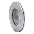R1 99-07 Suzuki Esteem Front Right Drilled & Slotted Silver Brake Rotor