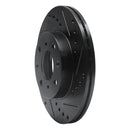 R1 86-91 Acura Integra Front Right Drilled & Slotted Black Brake Rotor