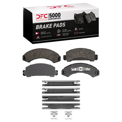 DFC 83-97 Ford Aerostar Front 5000 Advanced Semi Metallic Brake Pads and Hardware Kit