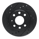 R1 88-20 Chevrolet SPARK (Mexico) Front Left Drilled & Slotted Black Brake Rotor