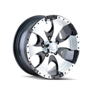 ION Type 136 15x6 / 5x114.3 BP / 0mm Offset / 83.82mm Hub Black/Machined Wheel