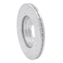 R1 86-08 Volkswagen Jetta Sedan Front Right Drilled & Slotted Silver Brake Rotor