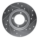 R1 74-84 Ford COURIER (USA/Canada) Front Left Drilled & Slotted Silver Brake Rotor