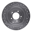 R1 16-22 Hyundai TUCSON Rear Right Drilled & Slotted Silver Brake Rotor