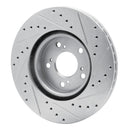 R1 05-12 Acura RL Front Drilled & Slotted Silver Brake Rotor Set