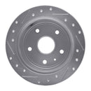 R1 99-02 Daewoo Leganza Rear Right Drilled & Slotted Silver Brake Rotor