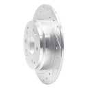 R1 04-08 Acura TL Front & Rear Drilled & Slotted Silver Brake Rotor Set
