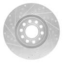 R1 97-06 Audi A6 (USA/Canada) Front Left Drilled & Slotted Silver Brake Rotor