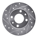 R1 66-92 Bertone X-1/9 Rear Left Front Left Drilled & Slotted Silver Brake Rotor