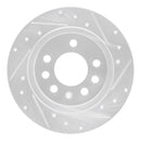 R1 06-10 Pontiac SOLSTICE Rear Right Drilled & Slotted Silver Brake Rotor