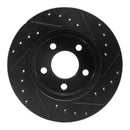 R1 95-02 Ford Ranger (USA/Canada) Front Left Drilled & Slotted Black Brake Rotor