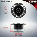 DS18 4in High Compression Neodymium Tweeter 150 Watts RMS 1.5 in Polyimide Vc 4 ohm