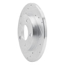 R1 04-16 Buick LaCrosse Rear Left Drilled & Slotted Silver Brake Rotor