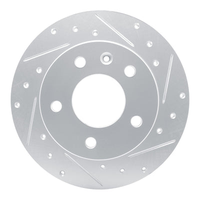 R1 20-25 Buick Encore GX Rear Right Drilled & Slotted Silver Brake Rotor