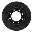 R1 05-12 Ford F-250 4WD (Super Duty) Rear Left Drilled & Slotted Black Brake Rotor