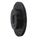 R1 86-17 Nissan Pulsar NX Front Right Drilled & Slotted Black Brake Rotor