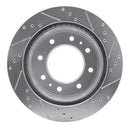 R1 11-25 Chevrolet Silverado 2500 HD Front & Rear Drilled & Slotted Silver Brake Rotor Set