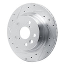 R1 21-25 Lexus RC350 Rear Drilled & Slotted Silver Brake Rotor Set