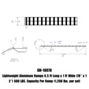 Gen-Y Lightweight 6.5ft Aluminum Loading Ramps 12in x 78in 600lb Capacity Per Ramp - Pair