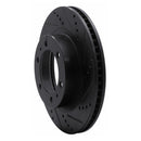 DFC 03-23 Toyota Tacoma Front Right Drilled & Slotted Black Brake Rotor