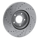 R1 07-13 Mazda 3 Front & Rear Drilled & Slotted Silver Brake Rotor Set