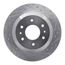 R1 06-09 Chevrolet TrailBlazer Front & Rear Drilled & Slotted Silver Brake Rotor Set