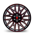 American Truxx AT1919 Evolution 22x12 / 8x165.1 BP / -44mm OS / 125.2mm Hub Gls Blk Prizm Red Wheel