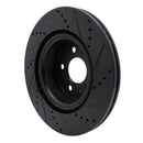 R1 17-25 Tesla Model 3 Front Left Drilled & Slotted Black Brake Rotor