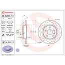 Brembo OE 2015 Chevrolet Cruze Drilled Xtra Brake Disc - Rear