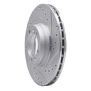 R1 81-89 Alfa Romeo GTV-6 Front Right Drilled & Slotted Silver Brake Rotor