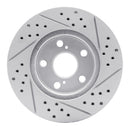 R1 10-17 Lexus Ct200H Front Left Drilled & Slotted Geo-Carbon Rotor