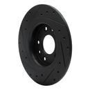 R1 16-18 Mazda CX-3 Rear Right Drilled & Slotted Black Brake Rotor