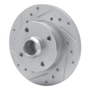 R1 85-02 Volkswagen CORRADO Rear Left Drilled & Slotted Silver Brake Rotor