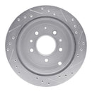 R1 92-06 Mazda 929 Rear Left Drilled & Slotted Silver Brake Rotor