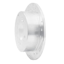 R1 01-10 Hyundai TUCSON Rear Right Drilled & Slotted Silver Brake Rotor