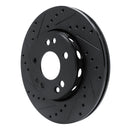 R1 90-92 Mercedes-Benz 300TE Front Left Drilled & Slotted Black Brake Rotor