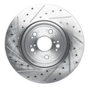 R1 95-00 Lexus LS400 Front Drilled & Slotted Silver Brake Rotor Set
