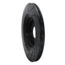 R1 07-11 Audi S6 Rear Right Drilled & Slotted Black Brake Rotor