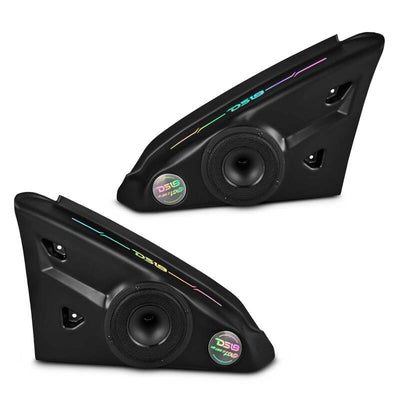 DS18 2015+ Polaris Slingshot Arm Rest Enclosure w/d 2x PRO-HY6.4MSL Speakers & LED Lights