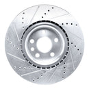 R1 16-19 Land Rover Range Rover Evoque Front & Rear Drilled & Slotted Silver Brake Rotor Set