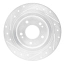 R1 18-25 Hyundai Kona Rear Right Drilled & Slotted Silver Brake Rotor