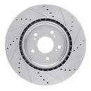R1 19-25 Acura RDX Front & Rear Drilled & Slotted Silver Brake Rotor Set