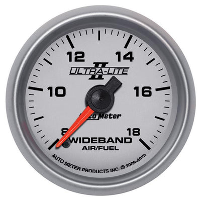 Autometer Ultra-Lite II 2 1/16in 8:1-18:1 AFR Analog Wideband FSE Air/Fuel Ratio Gauge