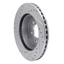 R1 97-02 Dodge Dakota 4WD Front Right Drilled & Slotted Silver Brake Rotor