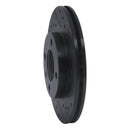R1 80-08 Audi 4000 Front Right Drilled & Slotted Black Brake Rotor