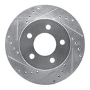 R1 93-98 Jeep Grand Cherokee Front & Rear Drilled & Slotted Silver Brake Rotor Set