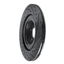 R1 16-26 Polestar Polestar 2 Rear Left Drilled & Slotted Black Brake Rotor