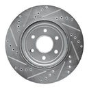 R1 08-11 Nissan Pathfinder Front Drilled & Slotted Silver Brake Rotor Set