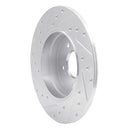 R1 96-98 Mercedes-Benz SL500 Rear Right Drilled & Slotted Silver Brake Rotor